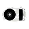 GATES T38026 Deflection/Guide Pulley, v-ribbed belt